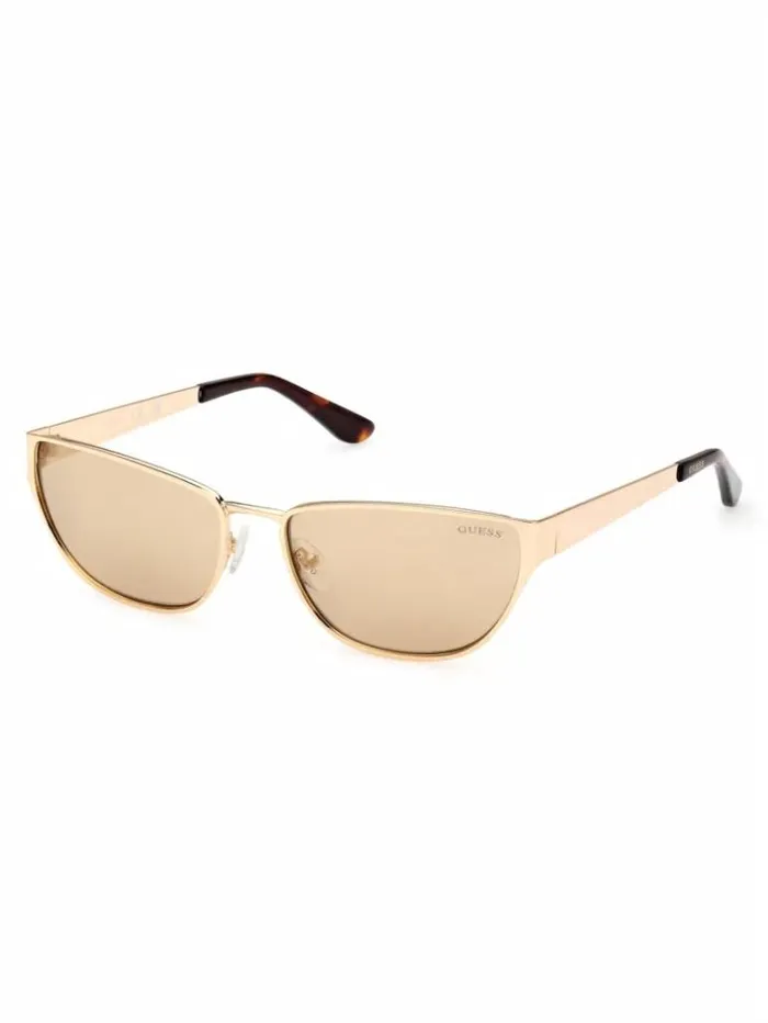 Women GUESS Sunglasses Gia Metal CatEye Sunglasses Gold Wtort Arm