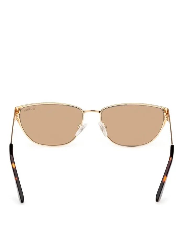 Women GUESS Sunglasses Gia Metal CatEye Sunglasses Gold Wtort Arm