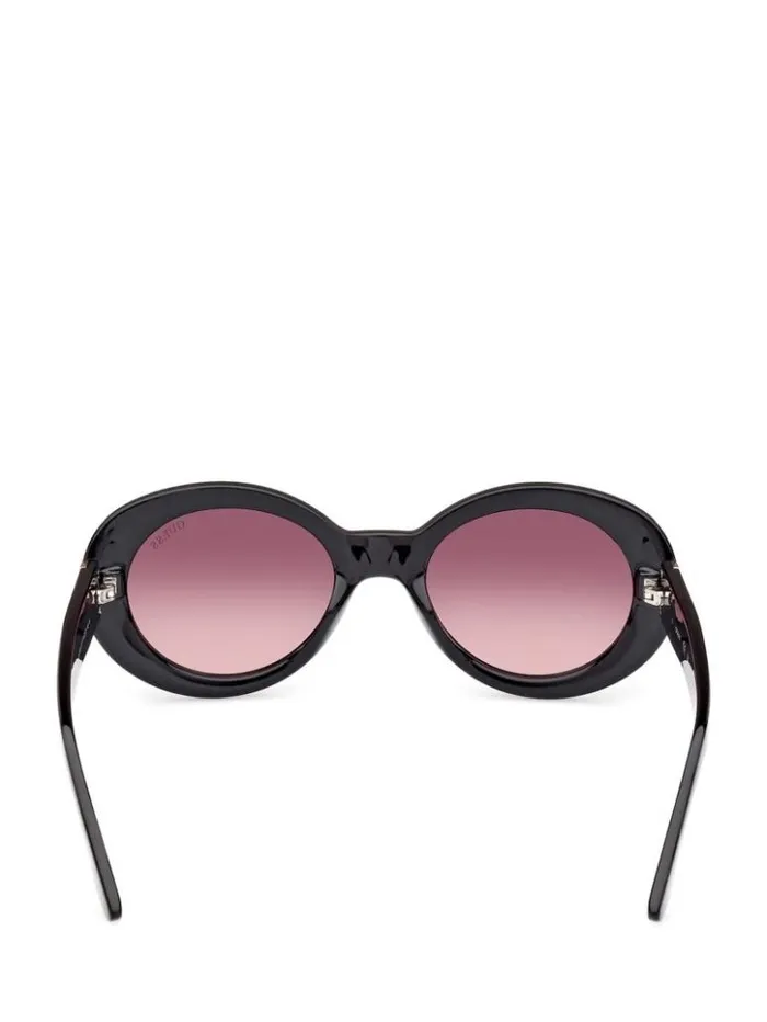 Women GUESS Sunglasses Navaeh Plastic Stone Sunglasses Black