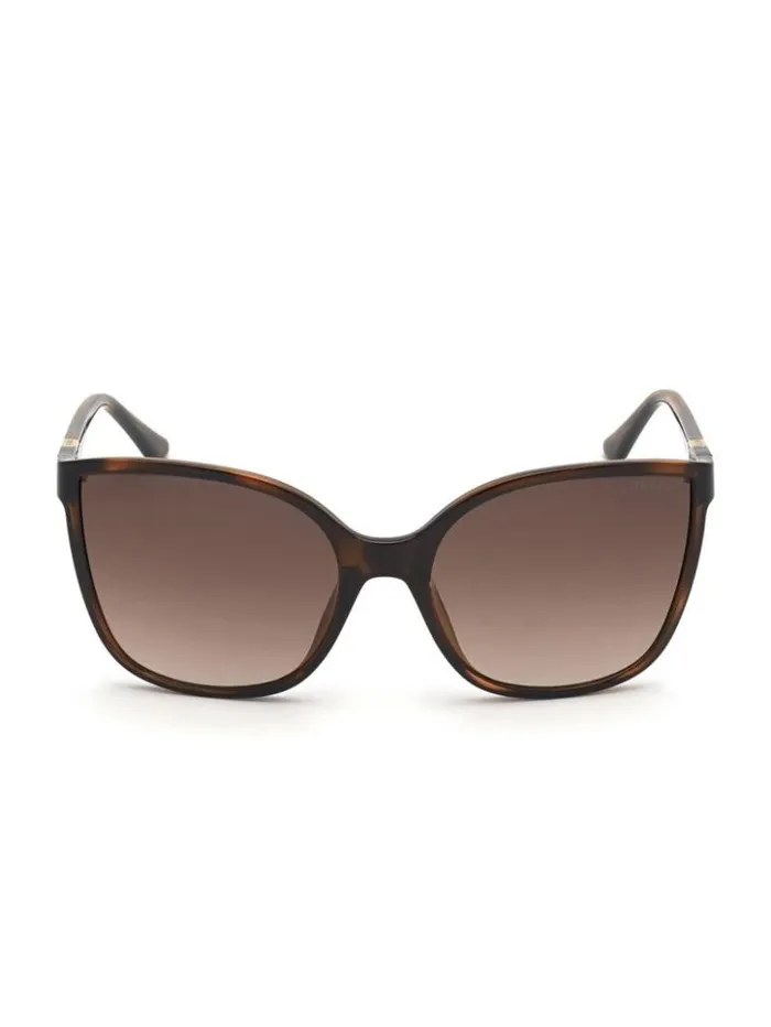 Women GUESS Sunglasses Oversized CatEye Sunglasses Dark Havanagradient Brn