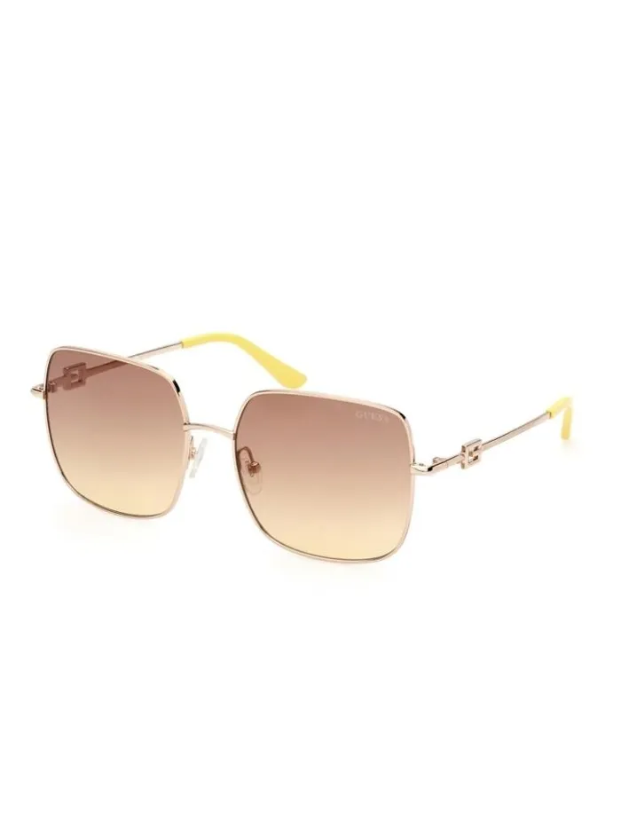 Women GUESS Sunglasses Oversized Square G Metal Sunglasses Tortoise