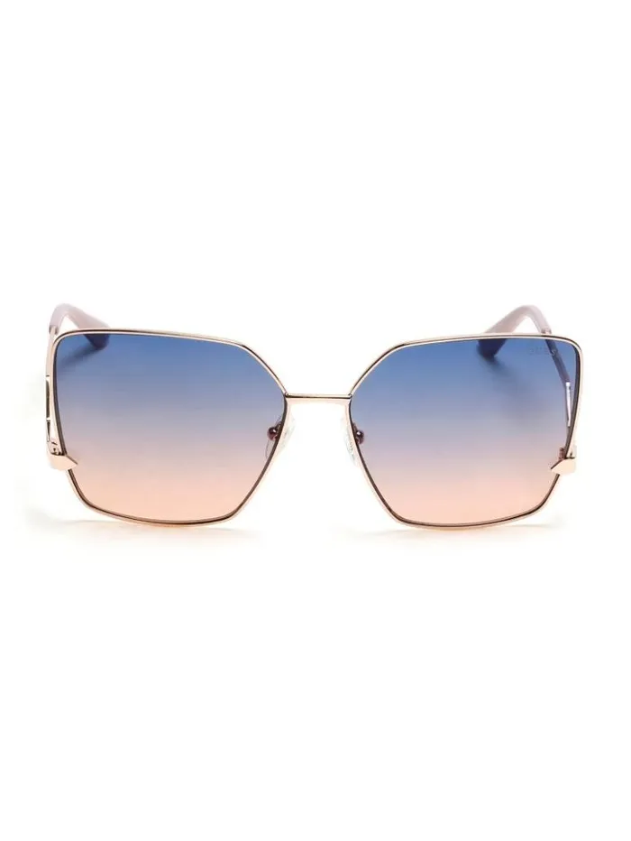 Women GUESS Sunglasses Oversized Square Zigzag Sunglasses Shiny Rose Goldgradient Women GUESS Sunglasses Oversized Square Zigzag Sunglasses Shiny Rose Goldgradient
