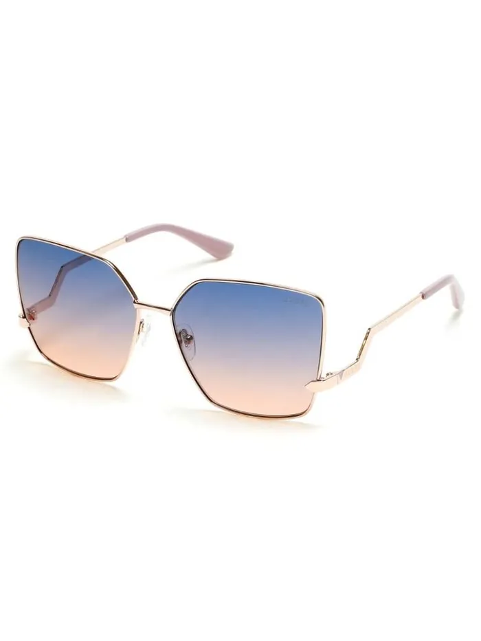 Women GUESS Sunglasses Oversized Square Zigzag Sunglasses Shiny Rose Goldgradient Women GUESS Sunglasses Oversized Square Zigzag Sunglasses Shiny Rose Goldgradient