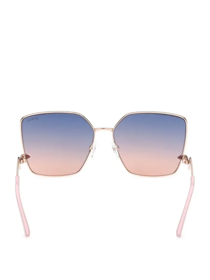 Women GUESS Sunglasses Oversized Square Zigzag Sunglasses Shiny Rose Goldgradient Women GUESS Sunglasses Oversized Square Zigzag Sunglasses Shiny Rose Goldgradient