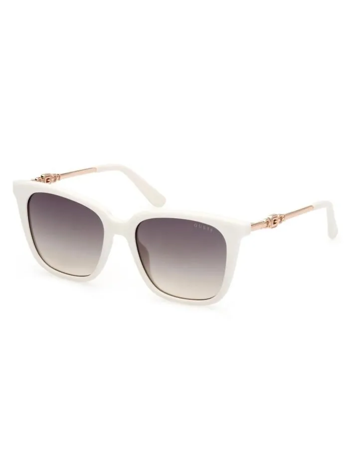 Women GUESS Sunglasses Plastic Square G Sunglasses White
