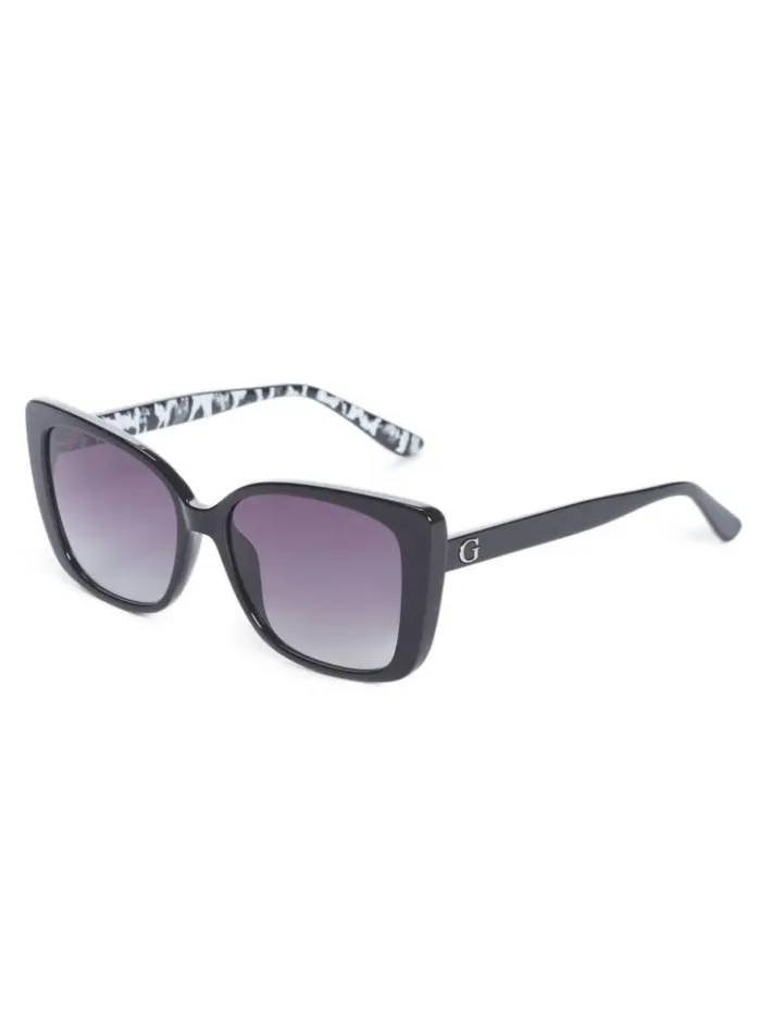 Women GUESS Sunglasses Scarlett Square Sunglasses Silver