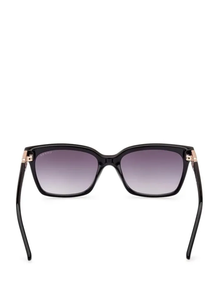 Women GUESS Sunglasses Square Plastic Sunglasses Silver