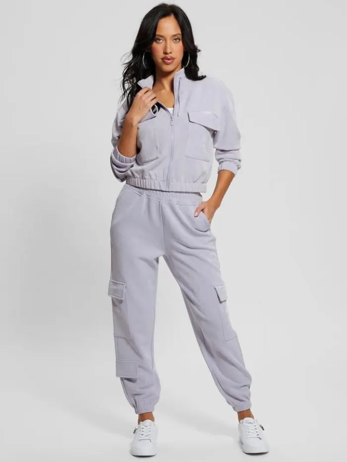 Women GUESS Sweaters and Knits Euphemia Cargo ZipUp Sweater Glacier Sea Blue Women GUESS Sweaters and Knits Euphemia Cargo ZipUp Sweater Glacier Sea Blue