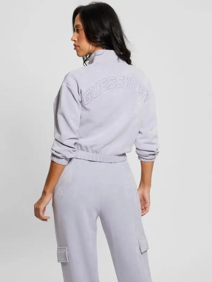 Women GUESS Sweaters and Knits Euphemia Cargo ZipUp Sweater Glacier Sea Blue Women GUESS Sweaters and Knits Euphemia Cargo ZipUp Sweater Glacier Sea Blue