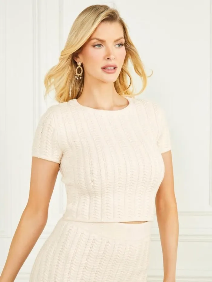 Women GUESS Sweaters and Knits Hope Sweater Top Clear Pink