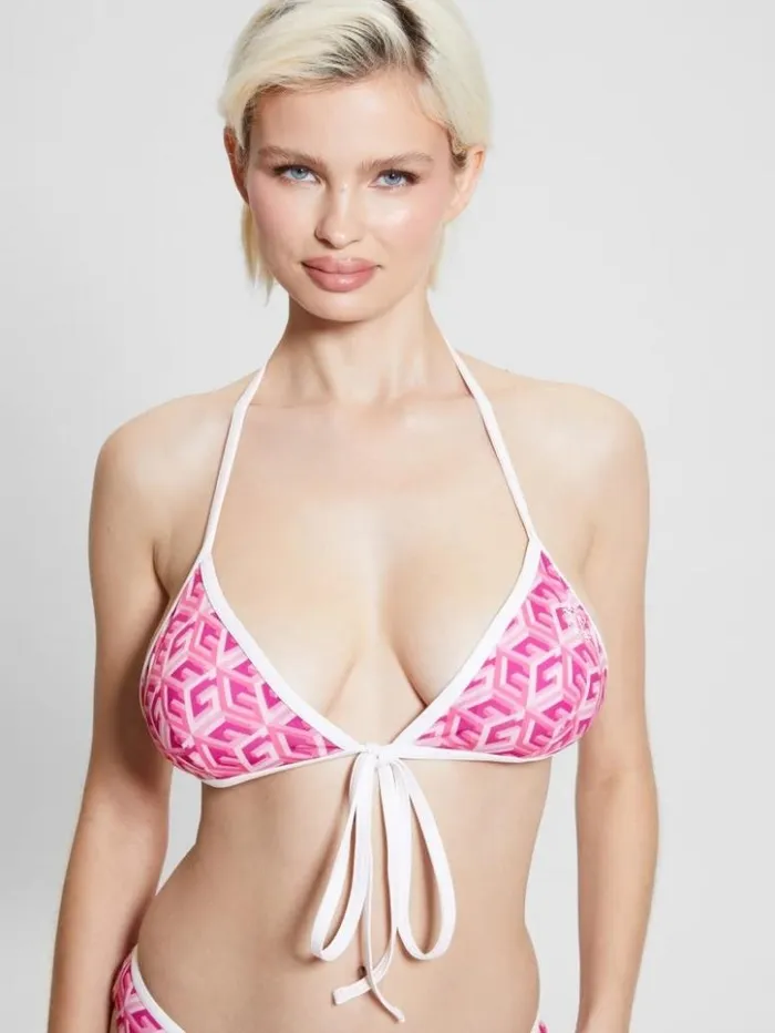 Women GUESS Swimwear GCube Sporty Chic Bikini Top G Cube Heartache