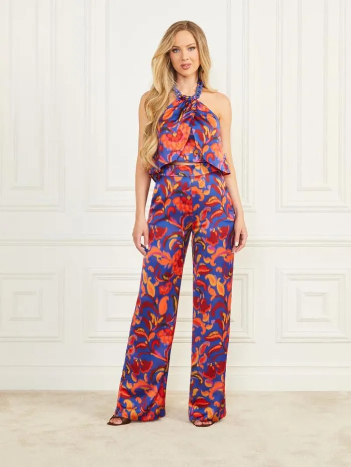 Women GUESS Tops Betty Blue Crop Top Betty Blue Print