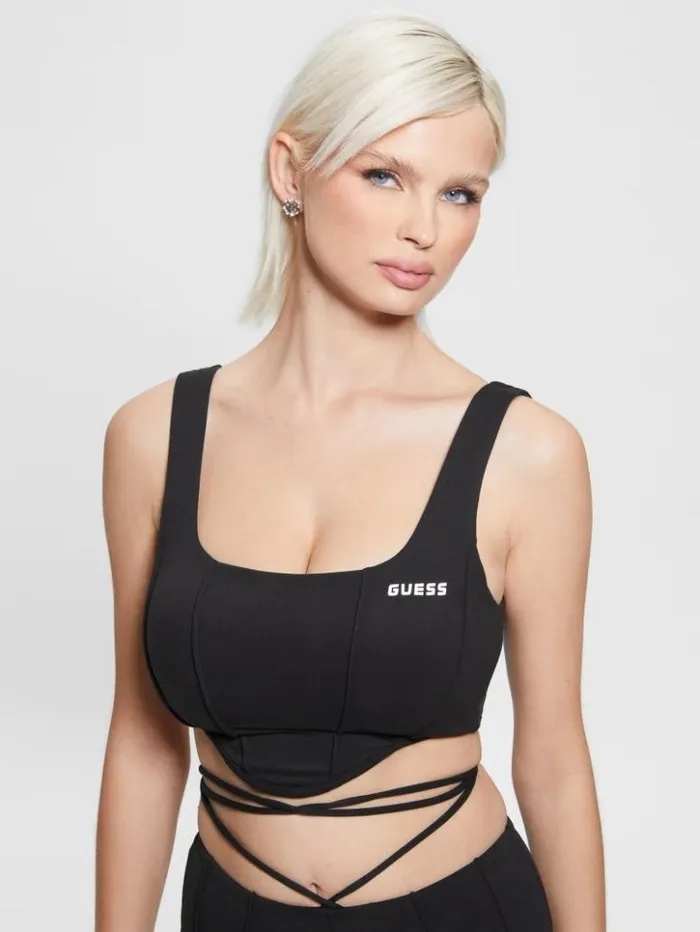 Women GUESS Tops Brigit Active Top Black