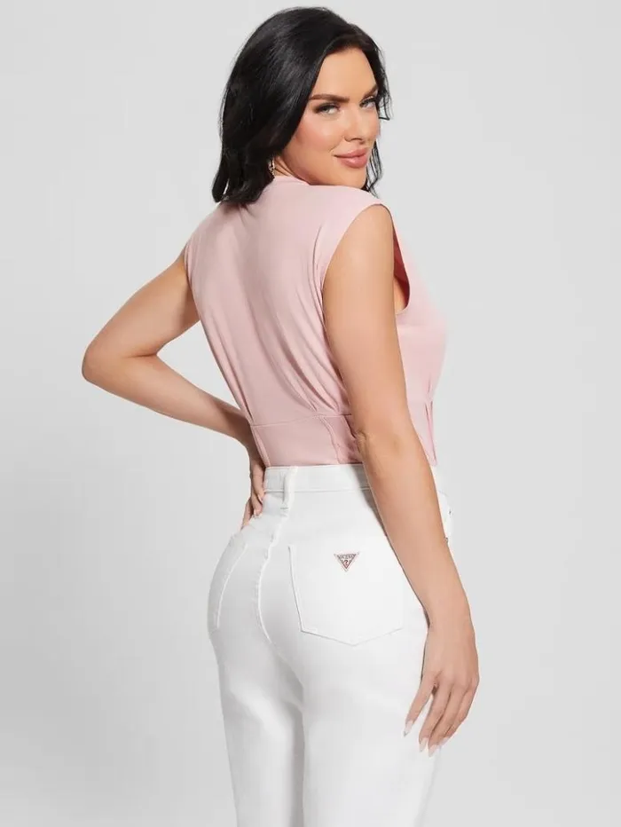 Women GUESS Tops Eco Karmen Corset Tee Mauvelous