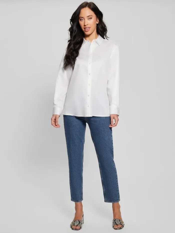 Women GUESS Tops Erica Oversized Top Pure White