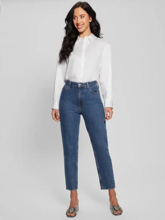 Women GUESS Tops Erica Oversized Top Pure White