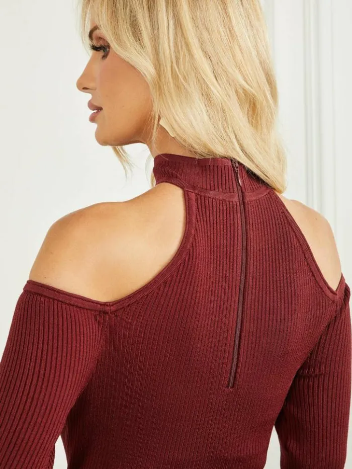 Women GUESS Tops Gabriela Sweater Top Vino