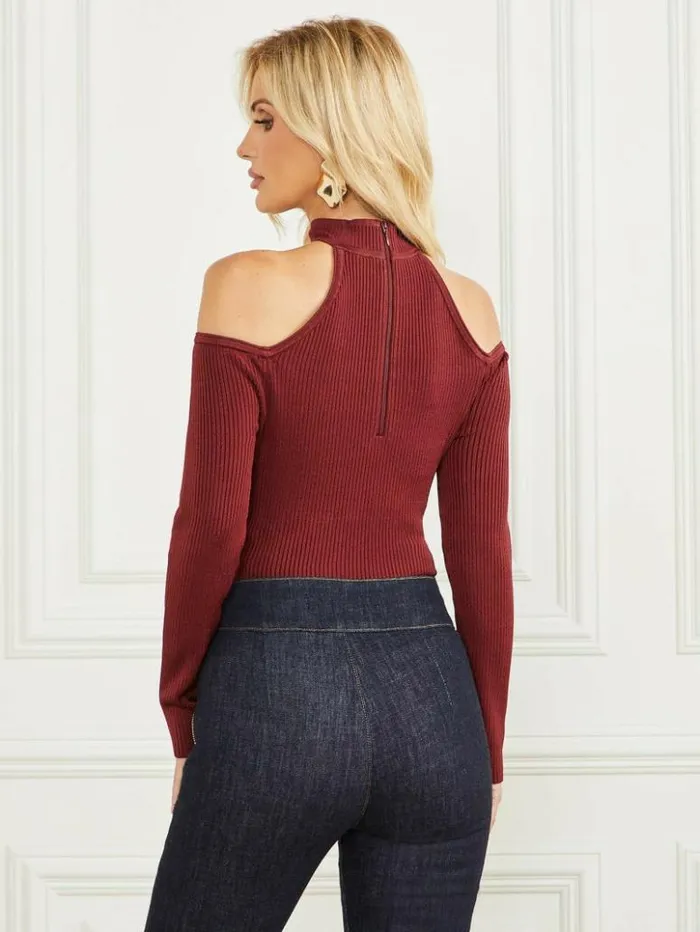 Women GUESS Tops Gabriela Sweater Top Vino