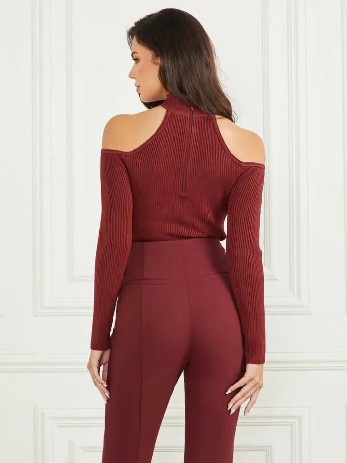 Women GUESS Tops Gabriela Sweater Top Vino