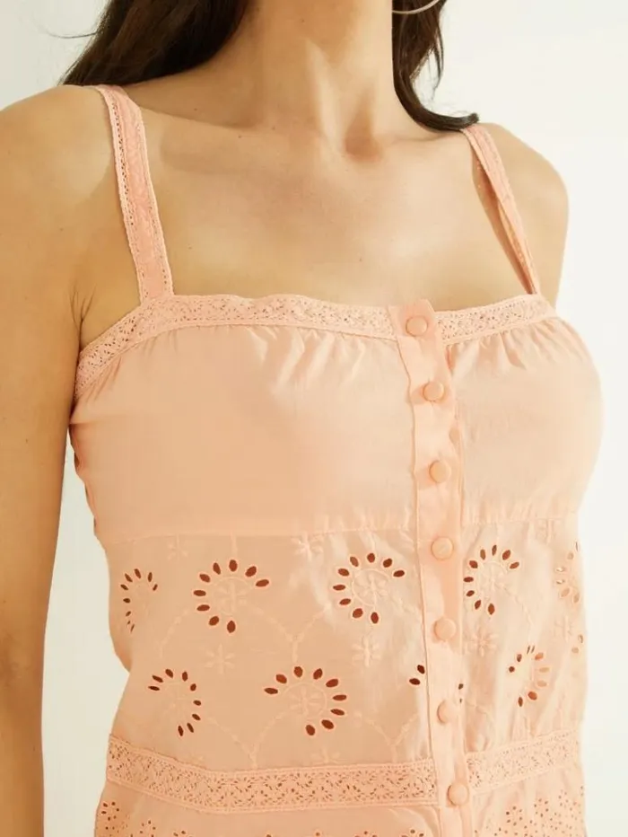 Women GUESS Tops Hesper Tank Peach Touch Multi