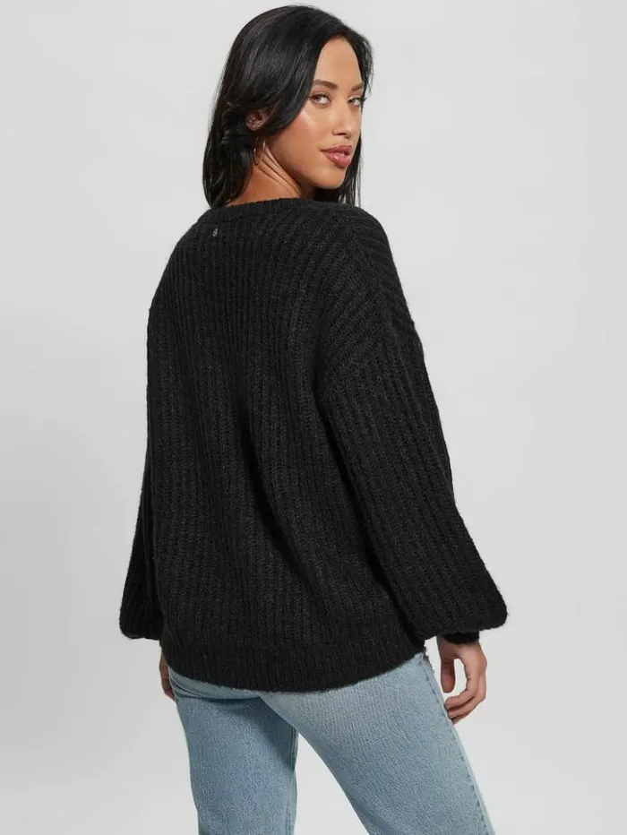 Women GUESS Tops Nara WoolBlend Sweater Black