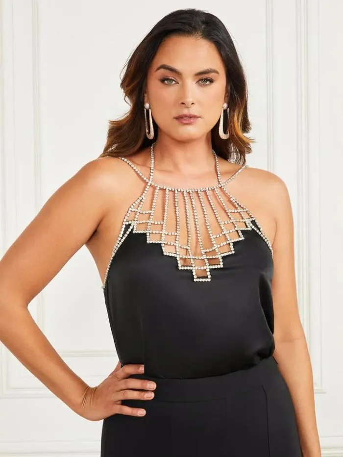 Women GUESS Tops The Fifi Top Black