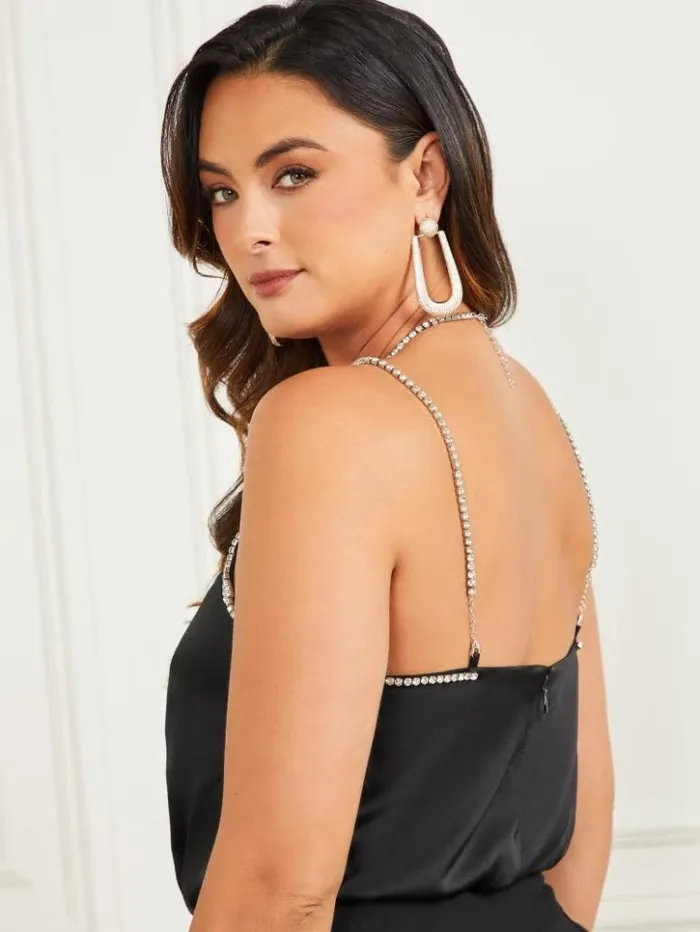 Women GUESS Tops The Fifi Top Black