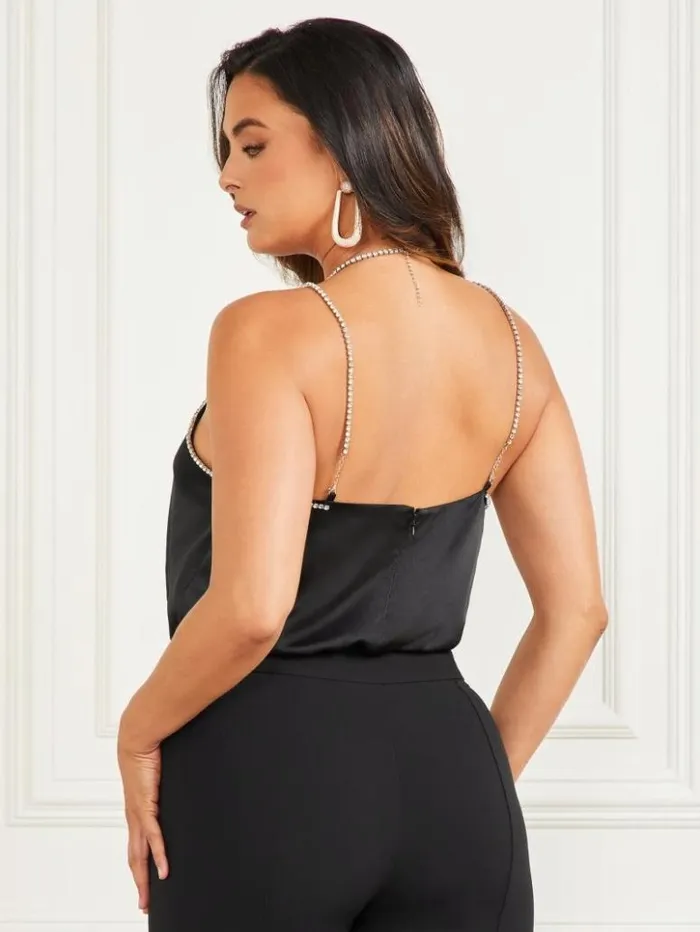 Women GUESS Tops The Fifi Top Black
