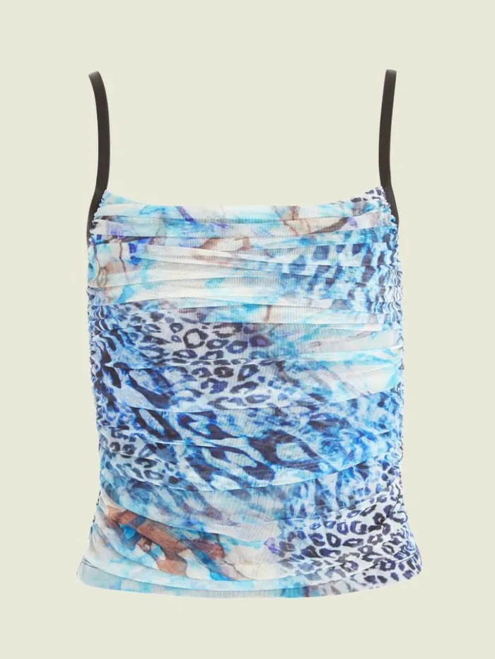 Women GUESS Tops Underwater Love Mesh Top Underwater Love