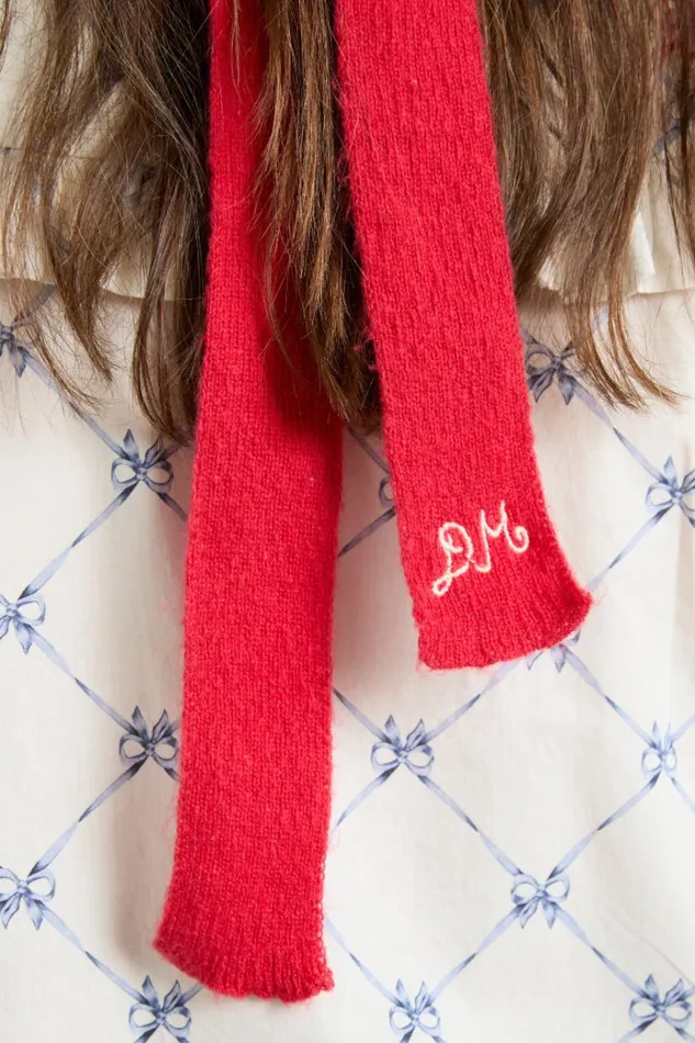 Women Hair Accessories Damson Madder Knitted Hair Bow