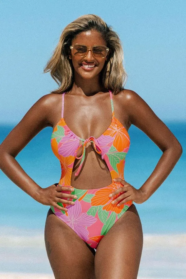 Women Halter and Lace Up Swimsuits Cupshe Floral Impressions Tunneled Cutout One Piece Swimsuit Multicolor Women Halter and Lace Up Swimsuits Cupshe Floral Impressions Tunneled Cutout One Piece Swimsuit Multicolor