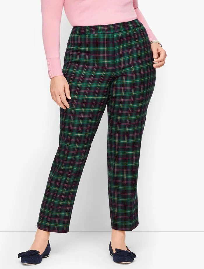 Women Hampshire Talbots Plus Size Hampshire Pants Highland Green Multi
