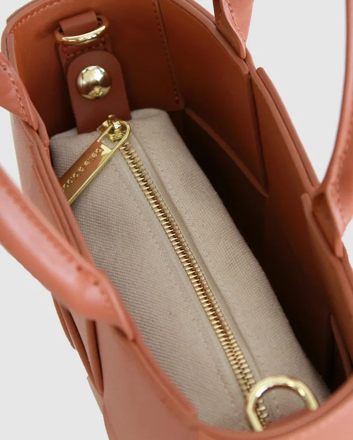Women Handbags Belle and Bloom Little Love Woven Crossbody Bag 8211 Camel
