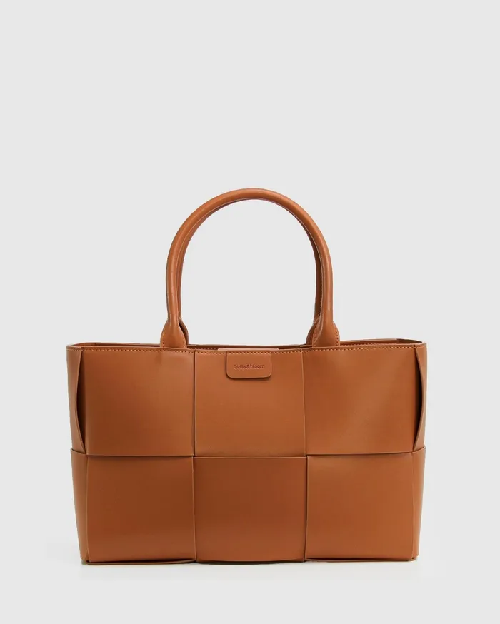 Women Handbags Belle and Bloom Long Way Home Woven Tote 8211 Camel