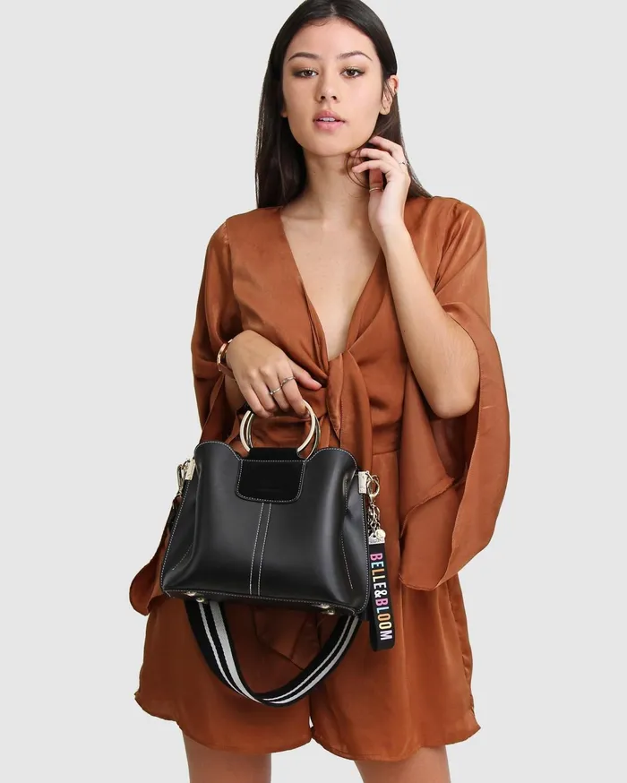Women Handbags Belle and Bloom Twilight Leather CrossBody Bag 8211 Black