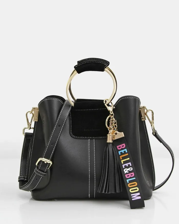 Women Handbags Belle and Bloom Twilight Leather CrossBody Bag 8211 Black