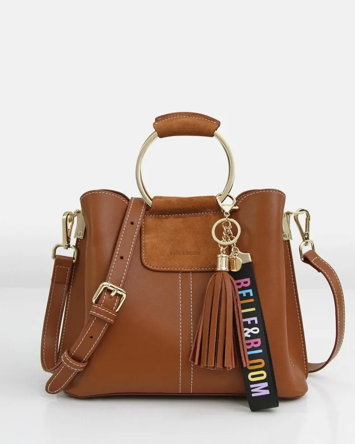 Women Handbags Belle and Bloom Twilight Leather CrossBody Bag 8211 Brown