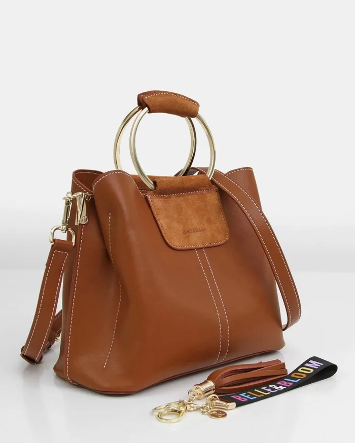 Women Handbags Belle and Bloom Twilight Leather CrossBody Bag 8211 Brown