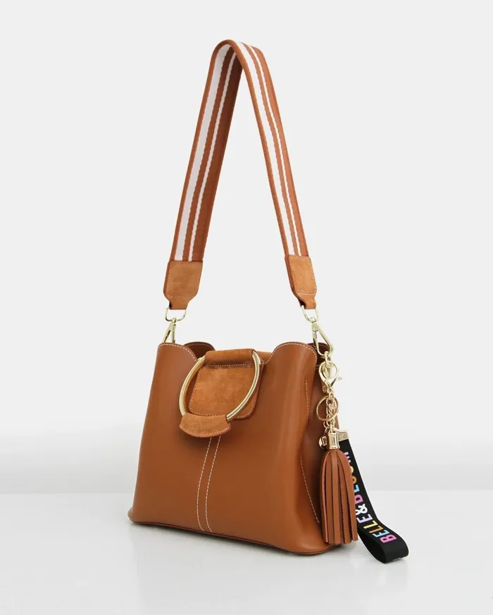 Women Handbags Belle and Bloom Twilight Leather CrossBody Bag 8211 Brown