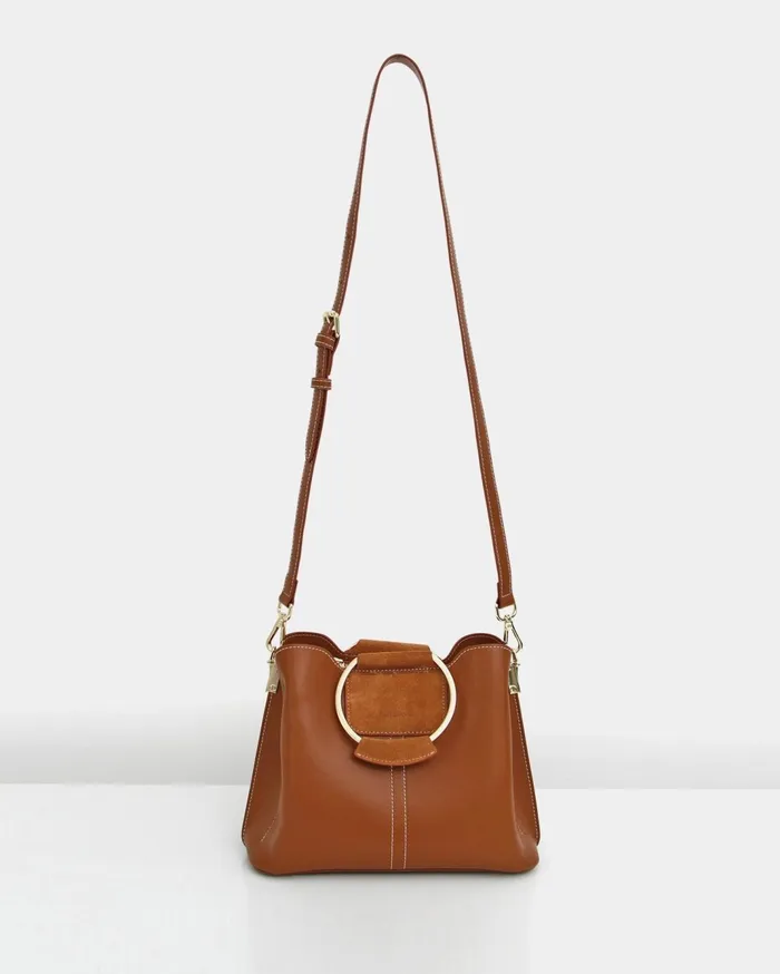 Women Handbags Belle and Bloom Twilight Leather CrossBody Bag 8211 Brown