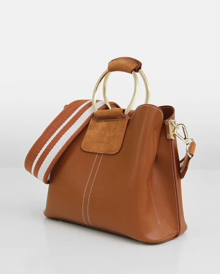 Women Handbags Belle and Bloom Twilight Leather CrossBody Bag 8211 Brown