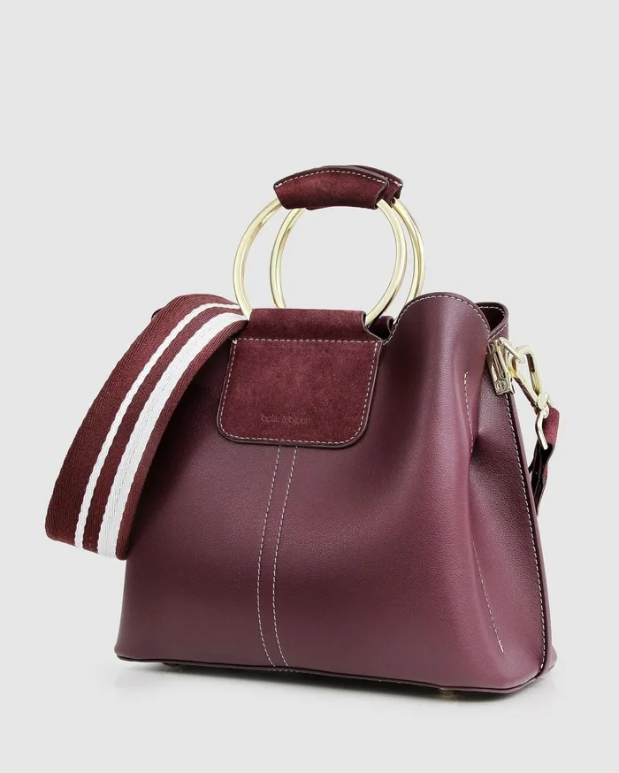 Women Handbags Belle and Bloom Twilight Leather CrossBody Bag 8211 Merlot