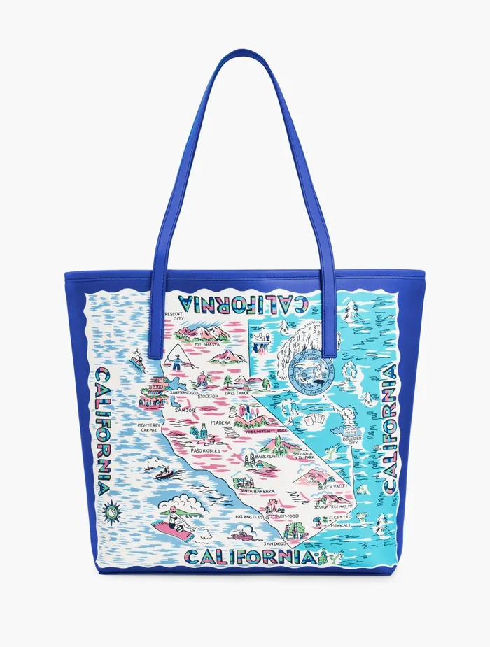 Women Handbags Talbots Destination Tote Bag Maliblue Multi