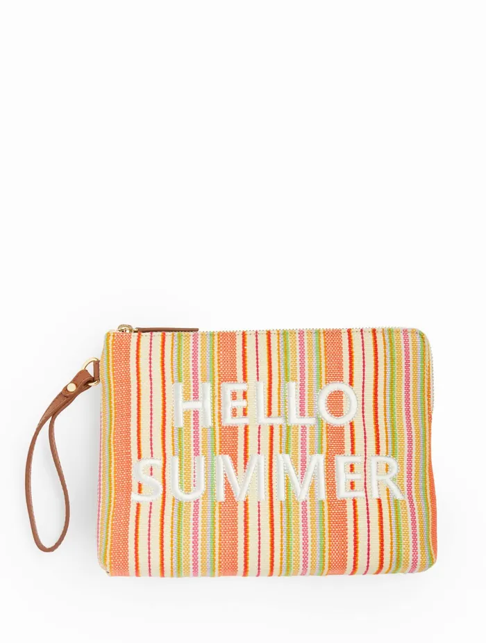 Women Handbags Talbots Embroidered Novelty Wristlet Pink Multi