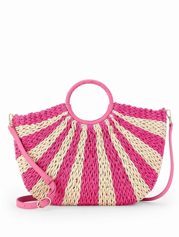 Women Handbags Talbots Straw Tote Bag Naturalwatermelon