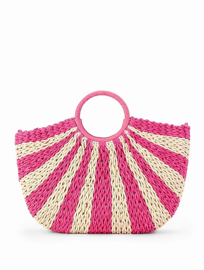 Women Handbags Talbots Straw Tote Bag Naturalwatermelon