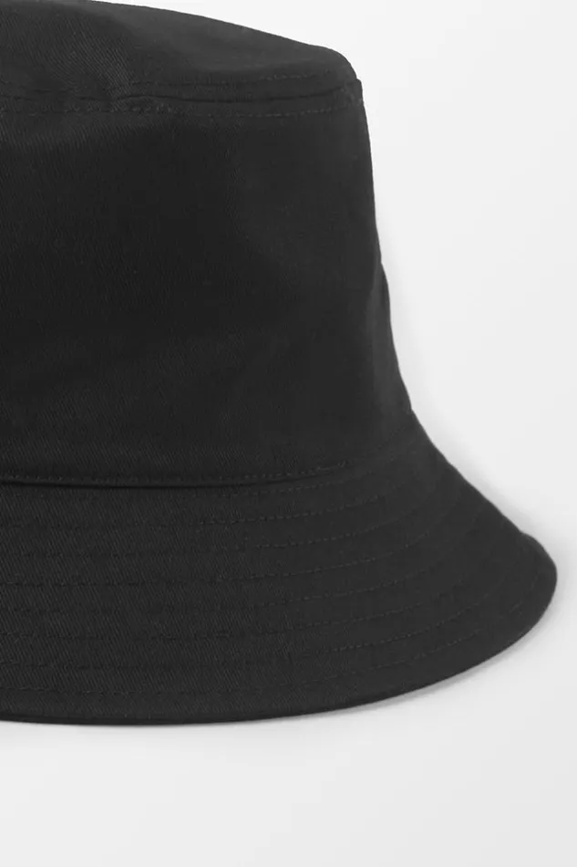 Women Hats and Scarves Cupshe Maribel Minimalism Black Bucket Hat Black