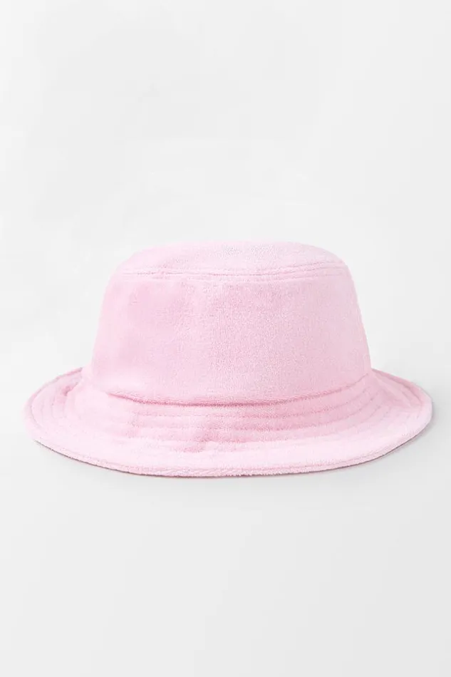 Women Hats and Scarves Cupshe Maribel Minimalism Pink Bucket Hat Pink
