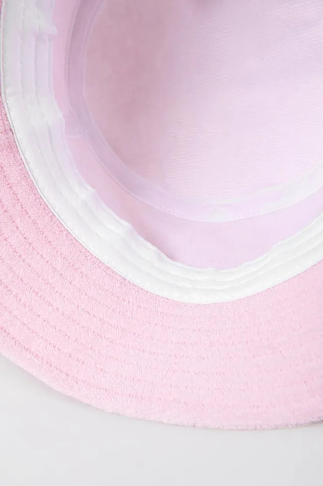 Women Hats and Scarves Cupshe Maribel Minimalism Pink Bucket Hat Pink