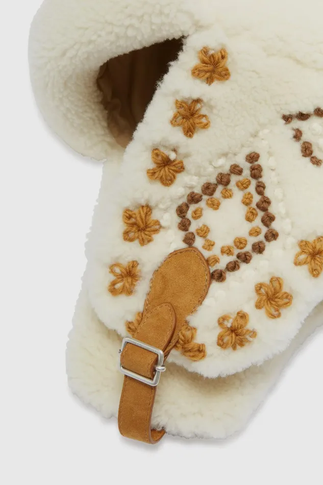 Women Hats And Headbands Ermanno Scervino Sheepskin Balaklava